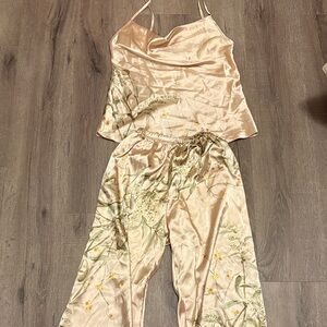 Silk Floral Pajama Set